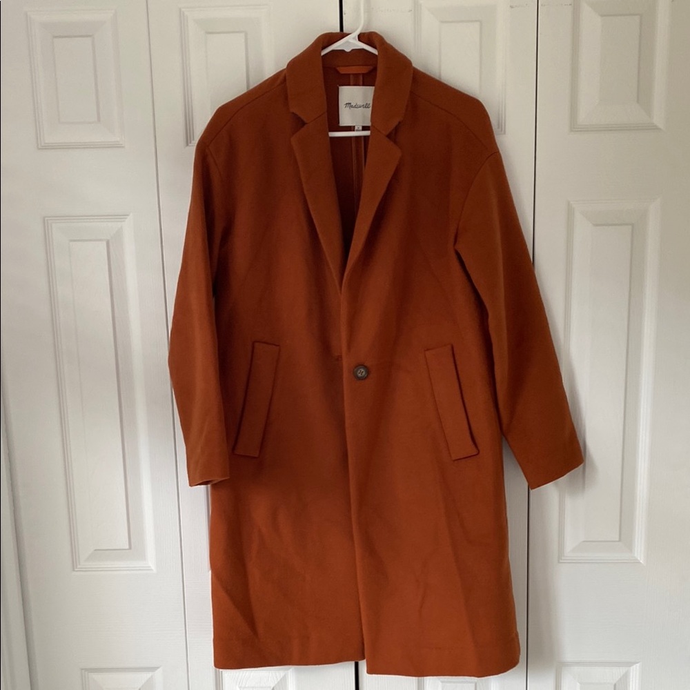 Madewell Atlas coat in rare pumpkin color S
